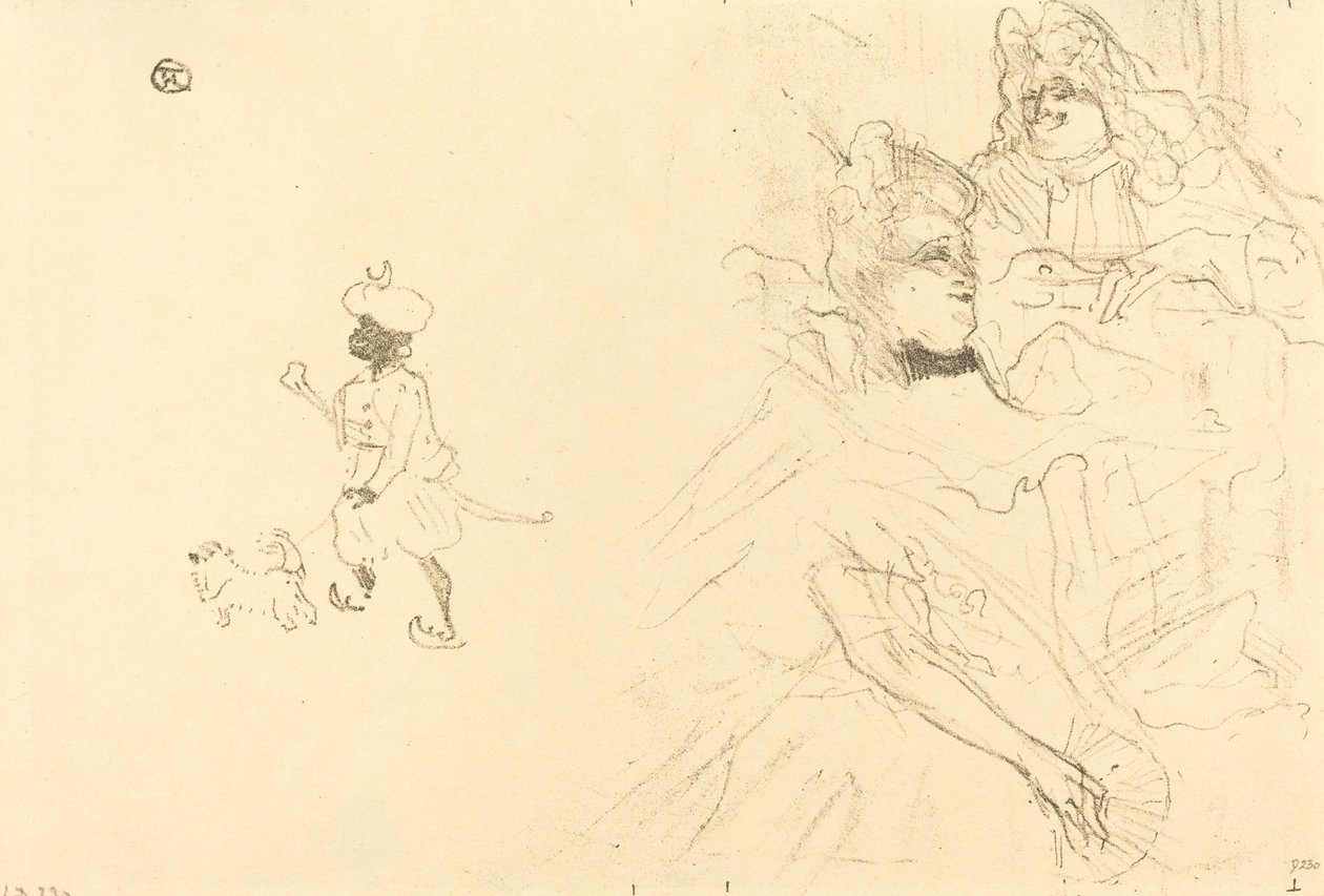 Capa de O exemplo de Ninon de Lenclos apaixonado, 1897. de Henri de Toulouse Lautrec