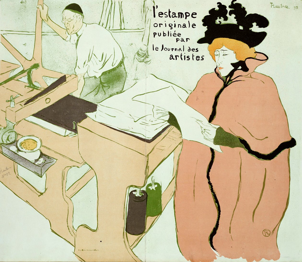 Capa para "l" Estampe Originale ", 1893 de Henri de Toulouse Lautrec