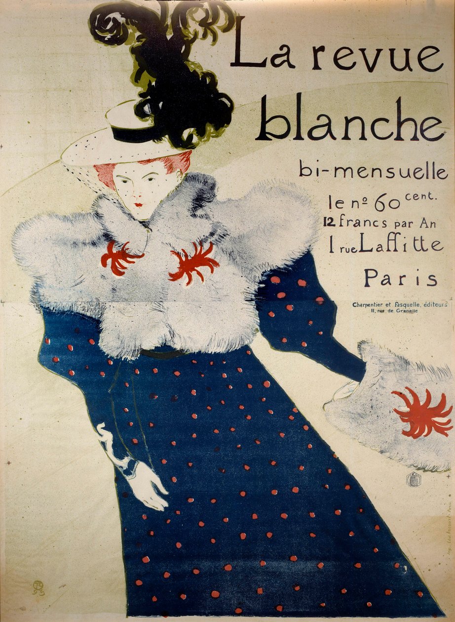 Capa da "La Revue Blanche" bimestral. Litografia de Henri de Toulouse Lautrec (1864-1901) de Henri de Toulouse Lautrec