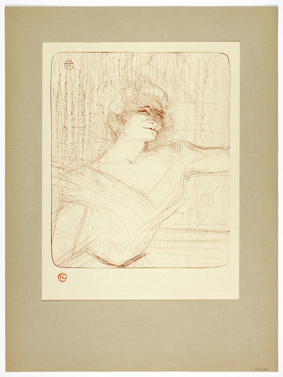Na cola, placa dois de Yvette Guilbert de Henri de Toulouse Lautrec