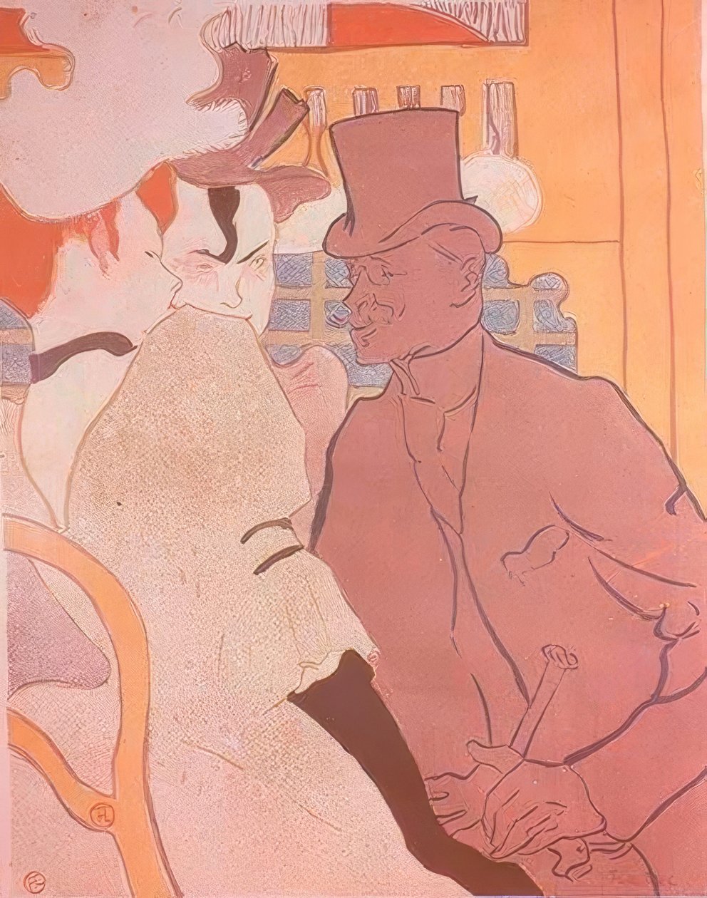 O inglês no Moulin Rouge de Henri de Toulouse Lautrec