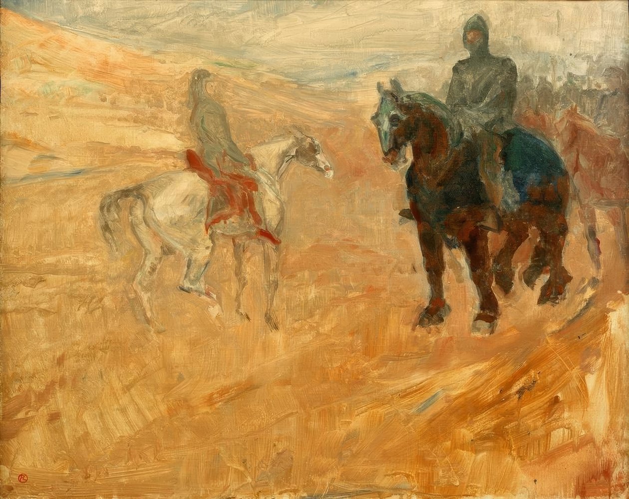 Dois cavaleiros de armadura de Henri de Toulouse Lautrec
