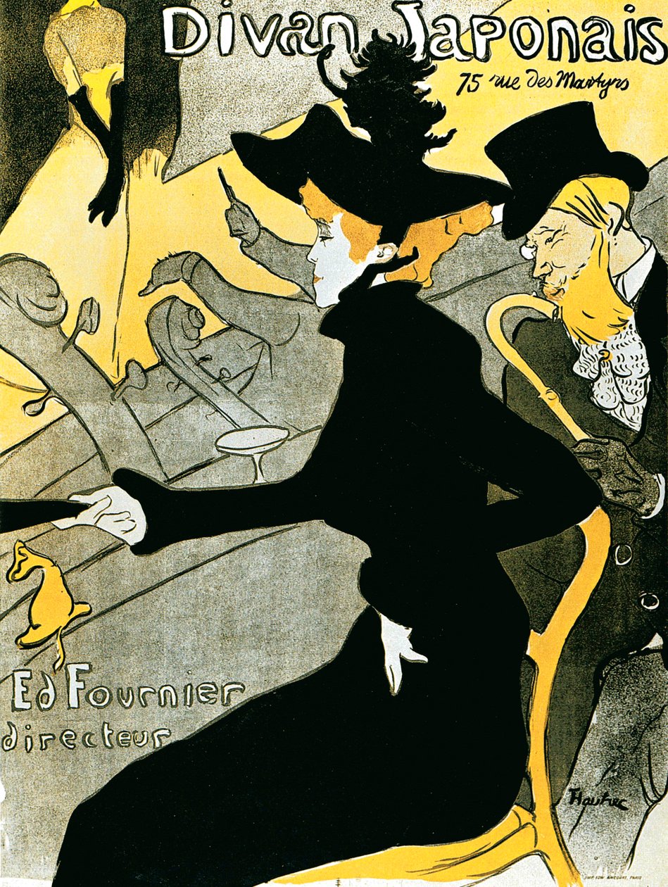 Pôster japonês do sofá, 1892. de Henri de Toulouse Lautrec