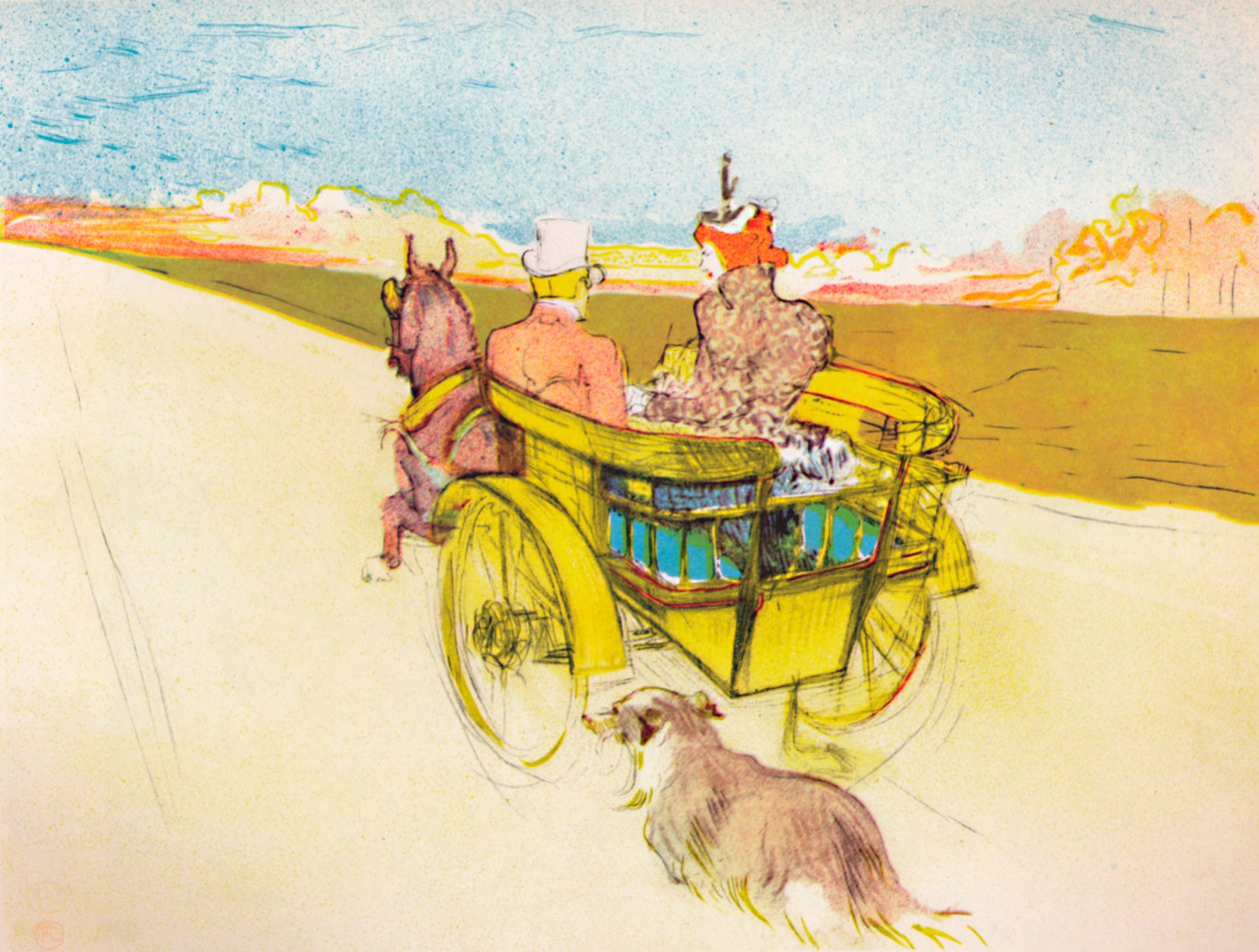 Carrinho de cachorro, c.1897, 1946 de Henri de Toulouse Lautrec