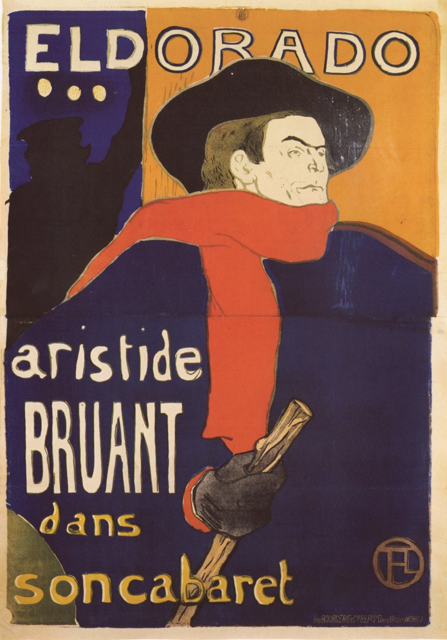 Eldorado, Aristide Bruant Poster, 1892 de Henri de Toulouse Lautrec