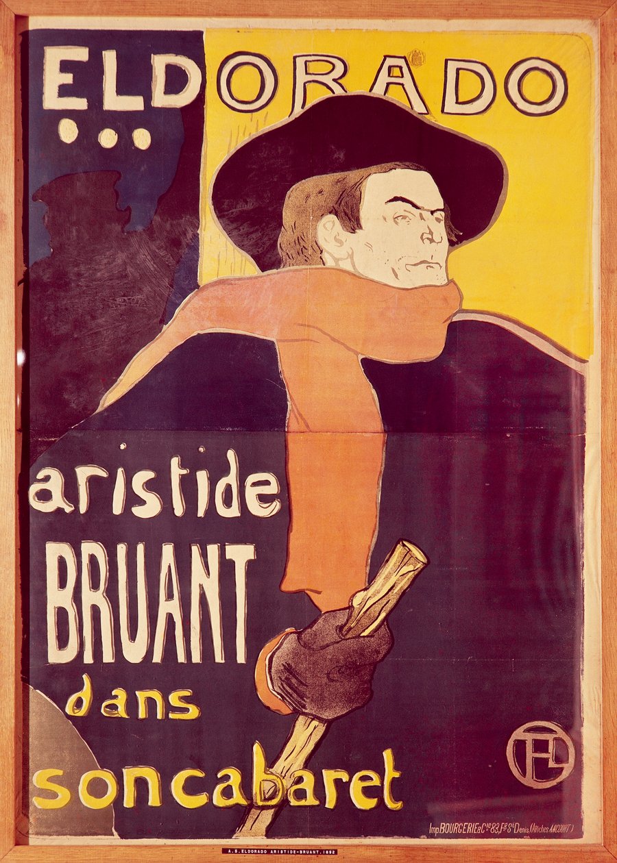 Eldorado, Aristide Bruant dans son cabaret (Eldorado, Artistide Bruant na sua discoteca) de Henri de Toulouse Lautrec