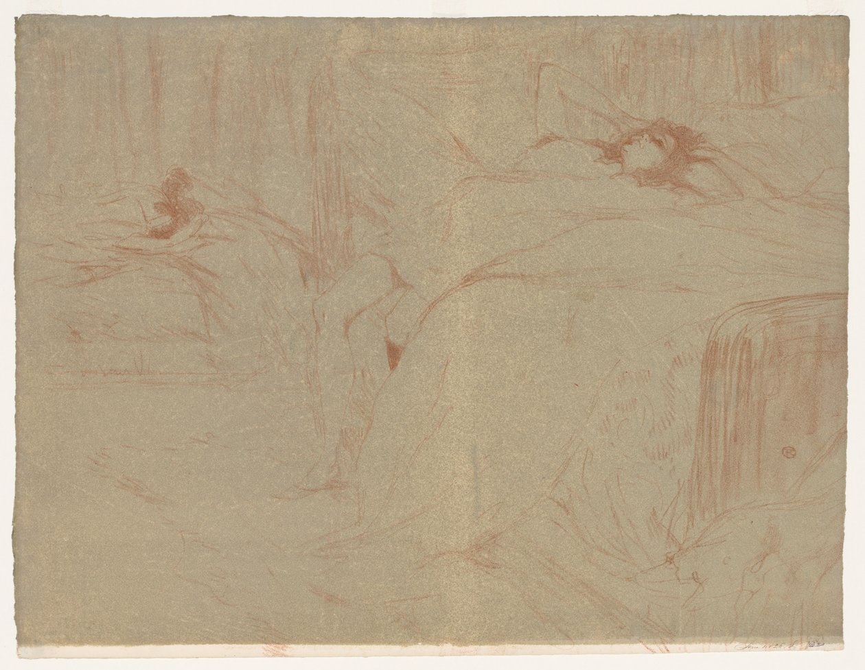 Elles: Mulher deitada de costas de Henri de Toulouse Lautrec