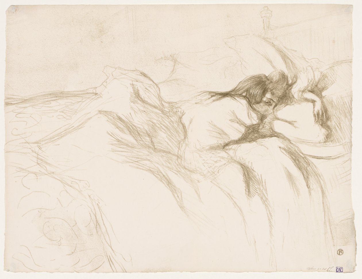 Elles: Mulher dormindo, 1896. de Henri de Toulouse Lautrec