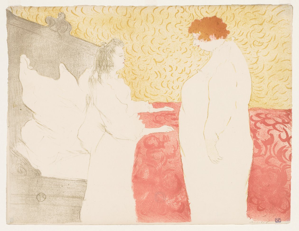 Elles: Mulher na cama de Henri de Toulouse Lautrec