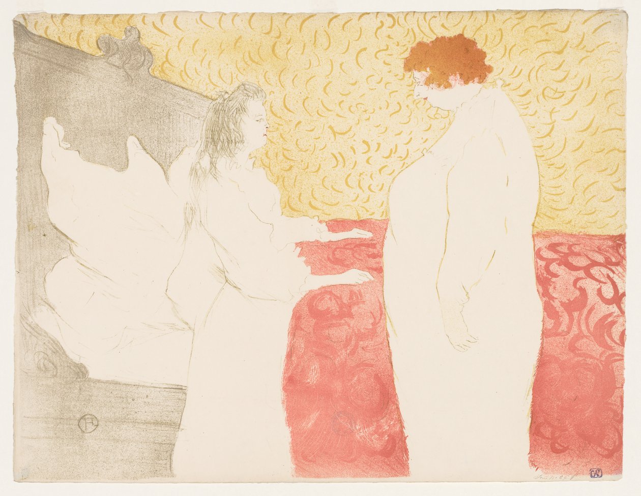 Elles: Mulher na cama, 1896. de Henri de Toulouse Lautrec