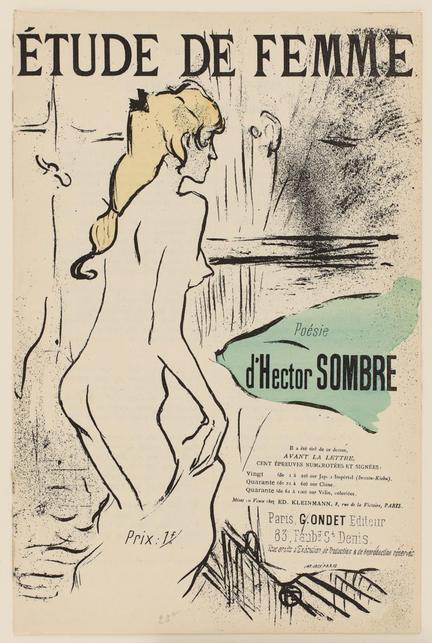 Estudo da Mulher de Henri de Toulouse Lautrec