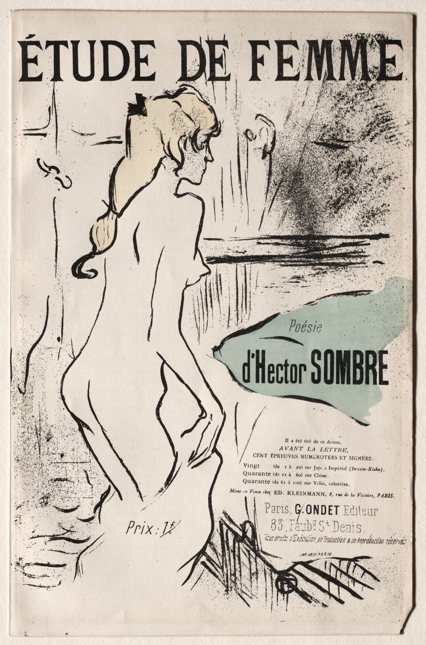 Estudo da Mulher de Henri de Toulouse Lautrec
