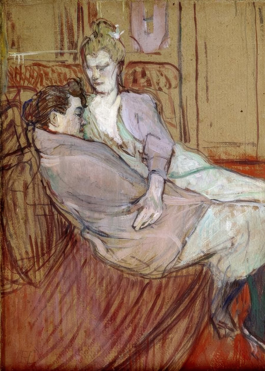Estude para os dois amigos de Henri de Toulouse Lautrec