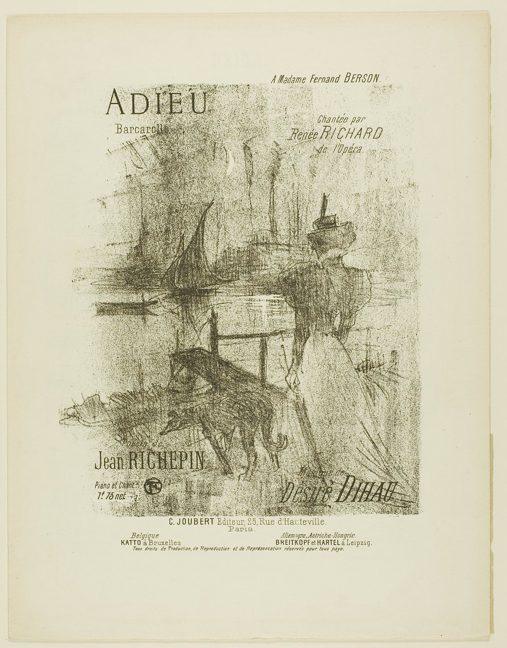 Adeus, de Mélodies de Désiré Dihau de Henri de Toulouse Lautrec