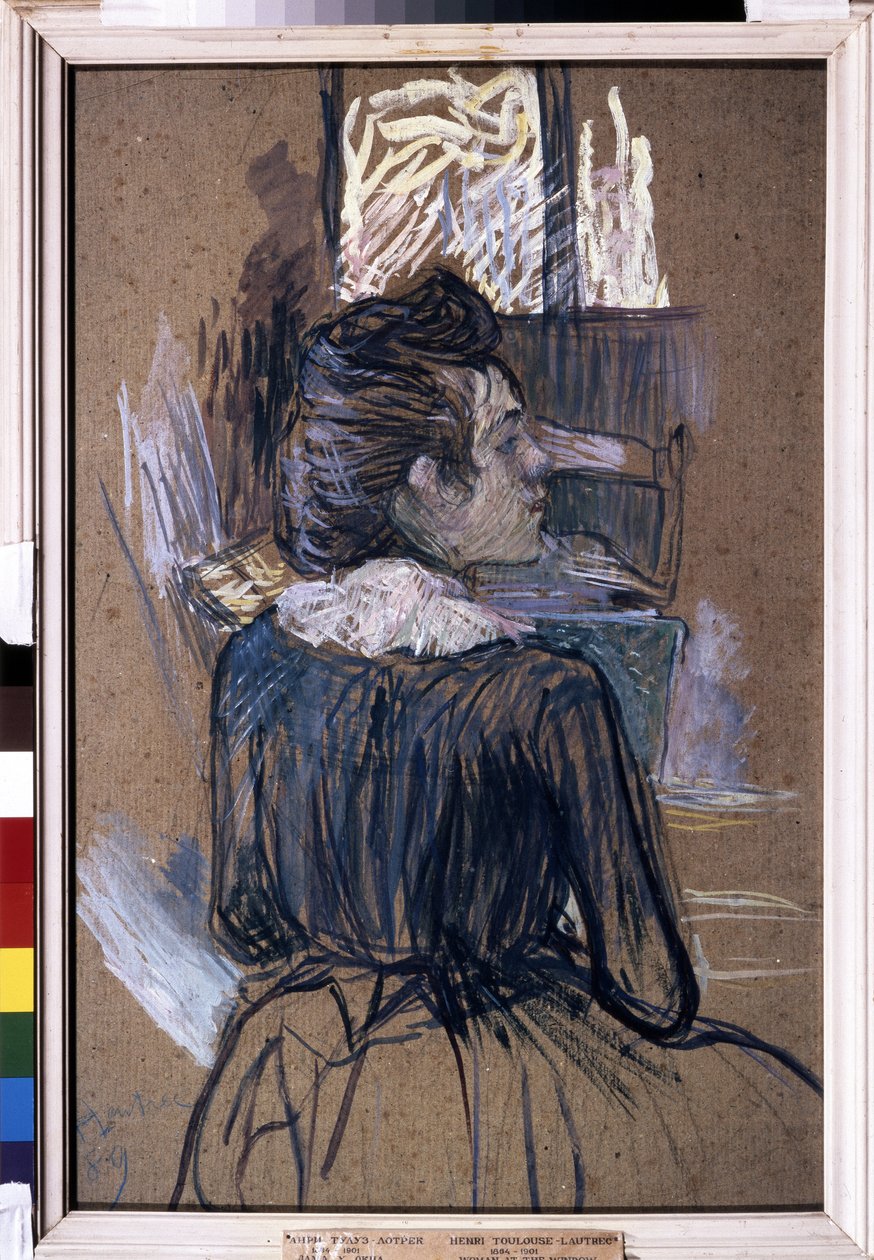 Mulher à Janela. Desenho de Henri de Toulouse-Lautrec (Toulouse Lautrec de Henri de Toulouse Lautrec