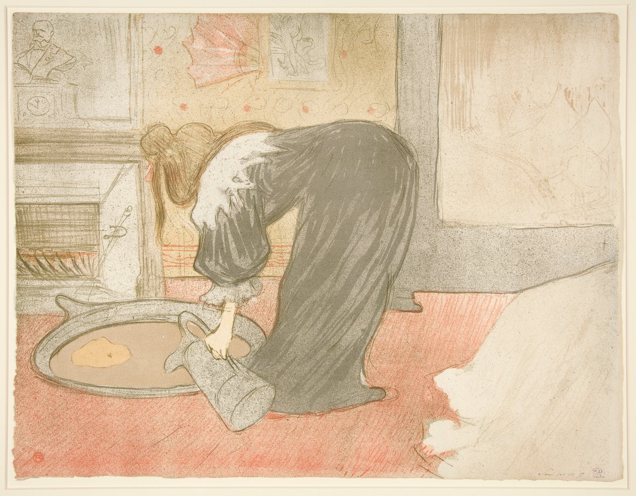 Femme au tub (Mulher na Banheira), da série Elles de Henri de Toulouse Lautrec