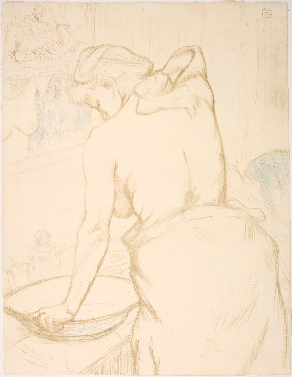 Mulher lavando-se, o banheiro de Henri de Toulouse Lautrec