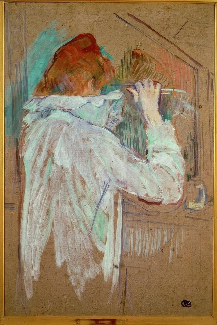 Mulher de ondulação de Henri de Toulouse Lautrec