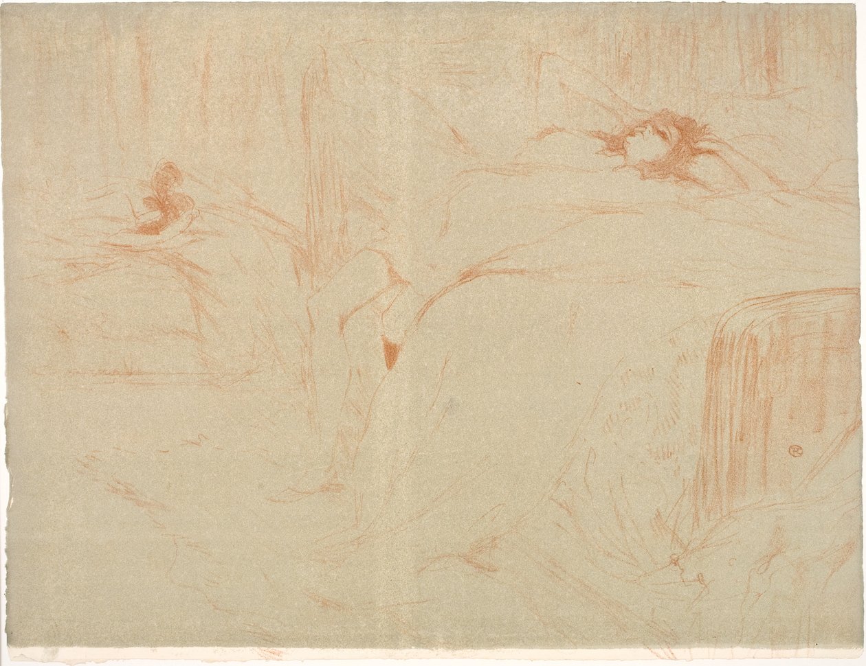 Mulher nas costas, cansaço de Henri de Toulouse Lautrec
