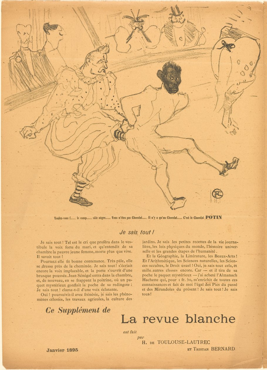 Footit e Chocolat (Footit et Chocolat) [lado esquerdo] de Henri de Toulouse Lautrec