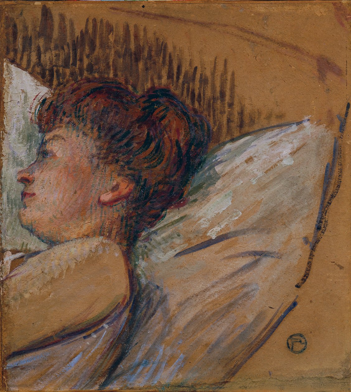 mulher na cama de Henri de Toulouse Lautrec