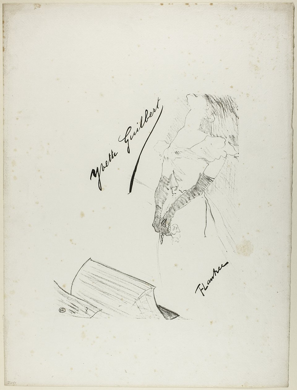 Frontispício para Yvette Guilbert de Henri de Toulouse Lautrec