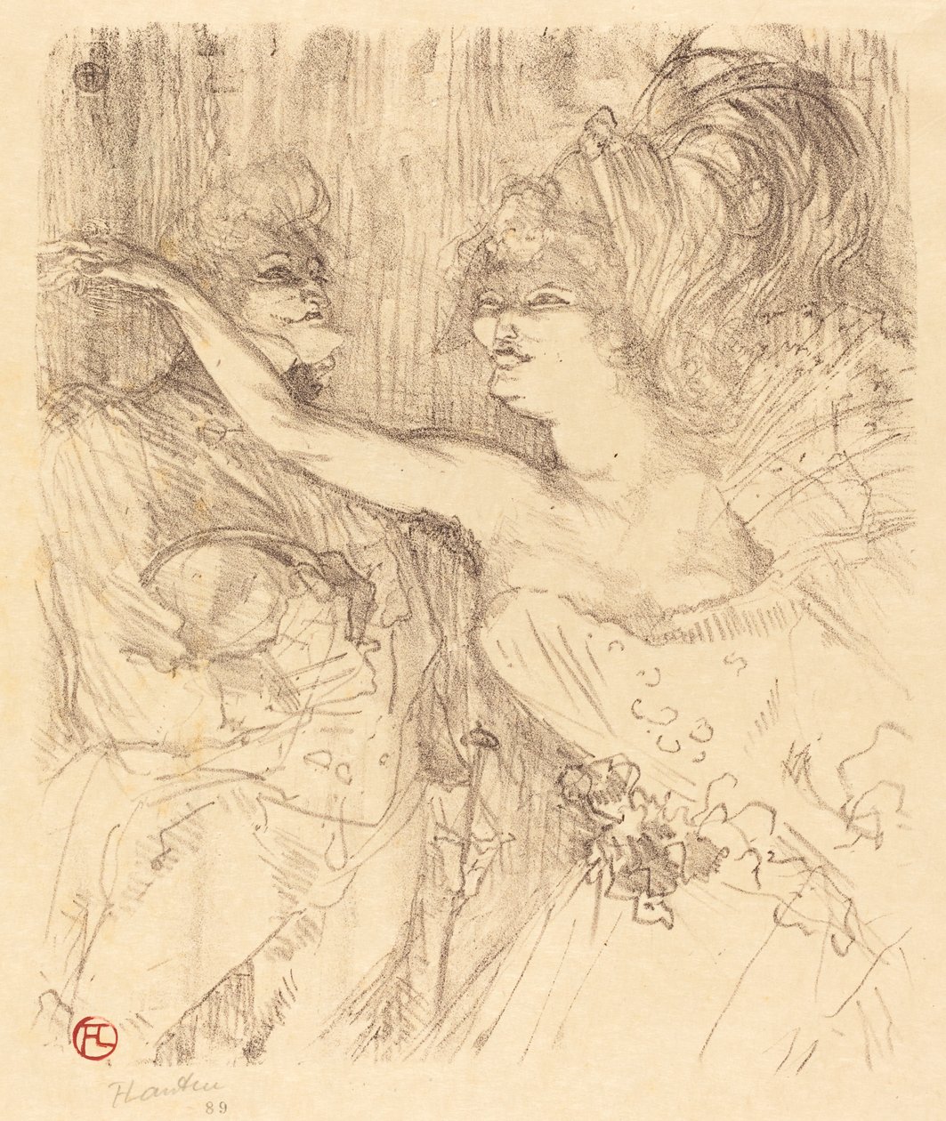 Guy e Mealy em "Paris qui Marche" (Guy e Mealy em "Paris qui Marche") de Henri de Toulouse Lautrec