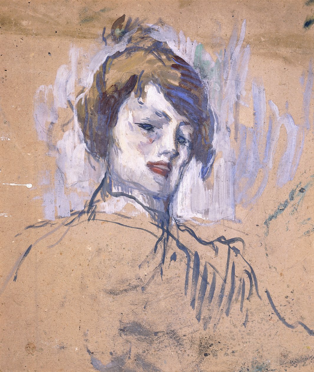 Cabeça de uma mulher, 1896 de Henri de Toulouse Lautrec