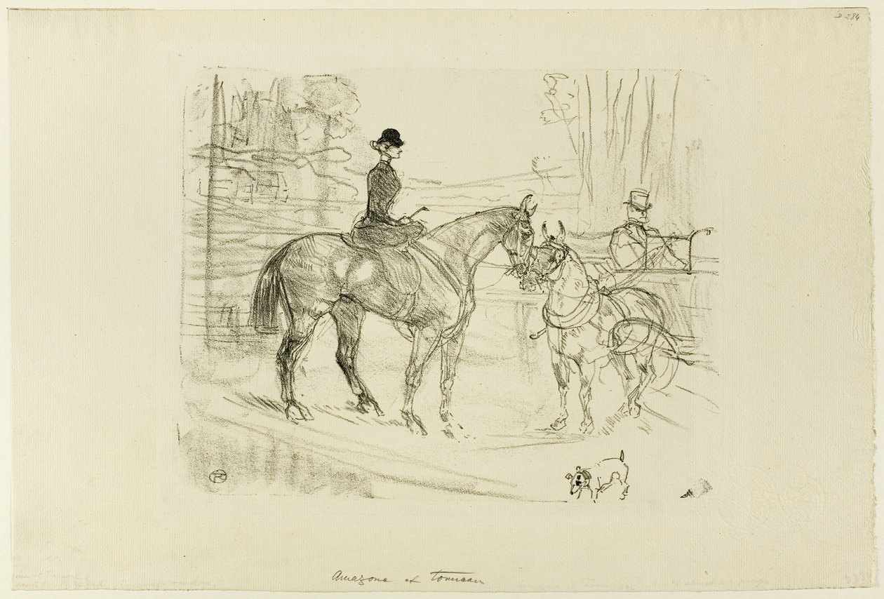 A amazona e a carroça de Henri de Toulouse Lautrec