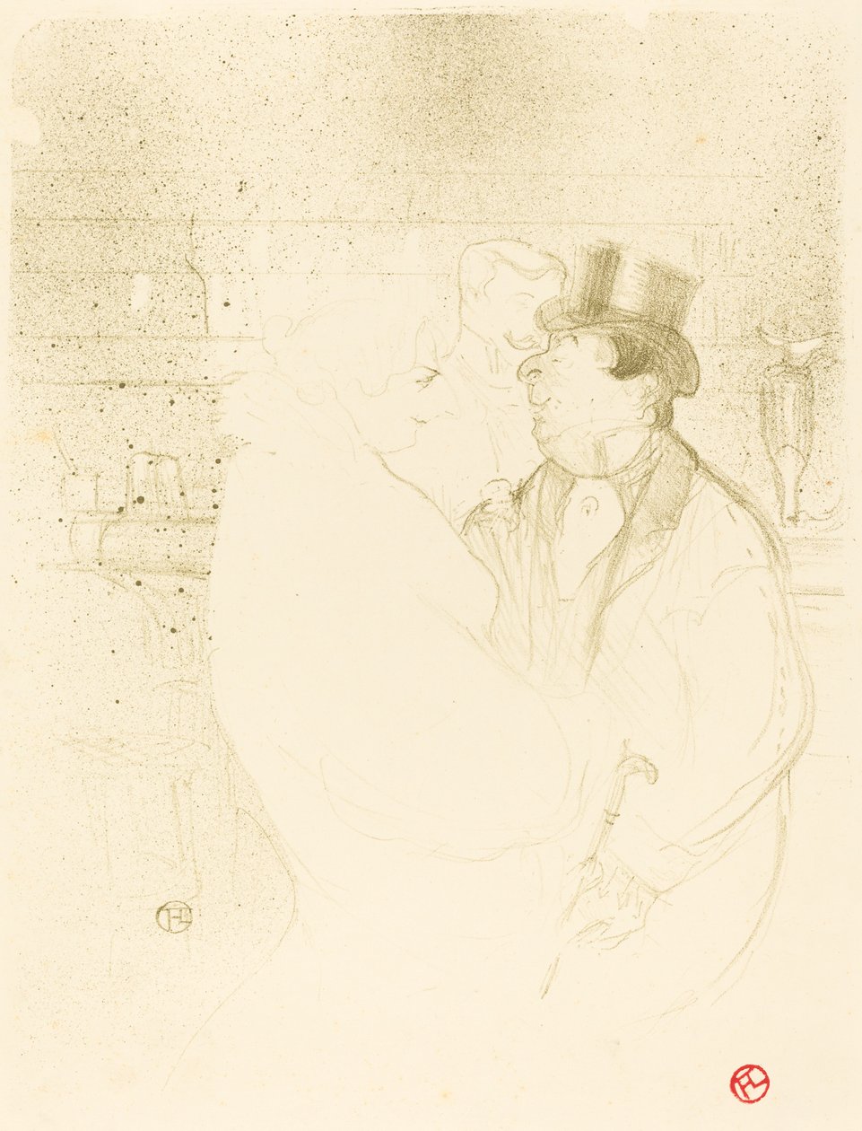 Ida Heath no Bar Ida Heath au bar, 1894. de Henri de Toulouse Lautrec