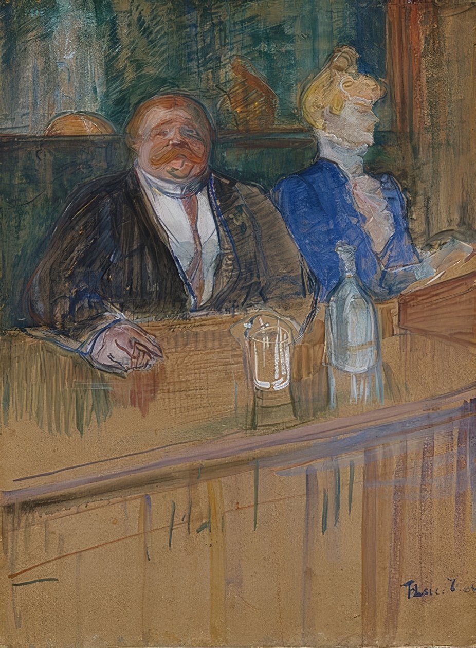 No café. O patrono e o pálido viciado. (Café: o consumidor e a clorofílica). 1898 de Henri de Toulouse Lautrec