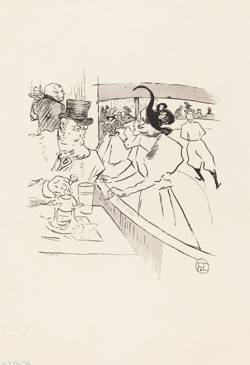 Na Patinação Profissional de Beleza, 1895. de Henri de Toulouse Lautrec
