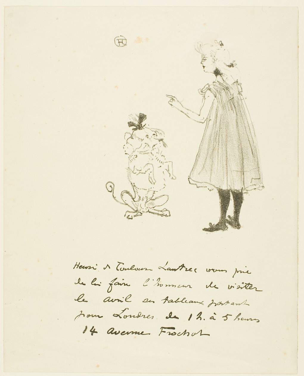 Convite para uma Exposição de Henri de Toulouse Lautrec