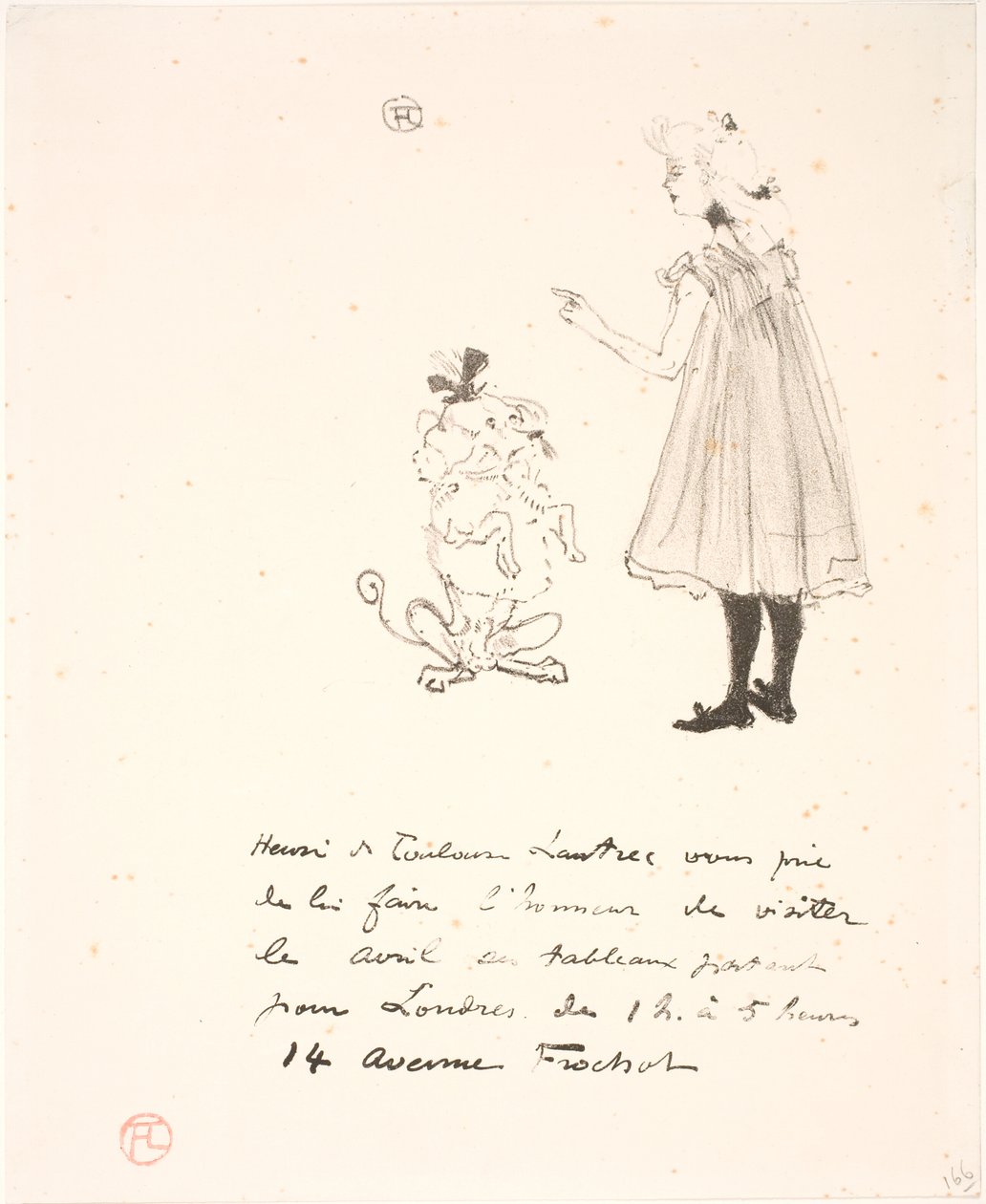 Convite para uma exposição de Henri de Toulouse Lautrec