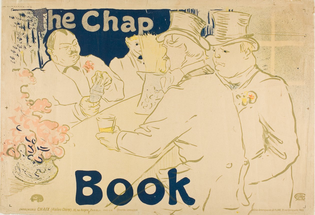 Bar irlandês e americano, Rue Royale—The Chap Book de Henri de Toulouse Lautrec