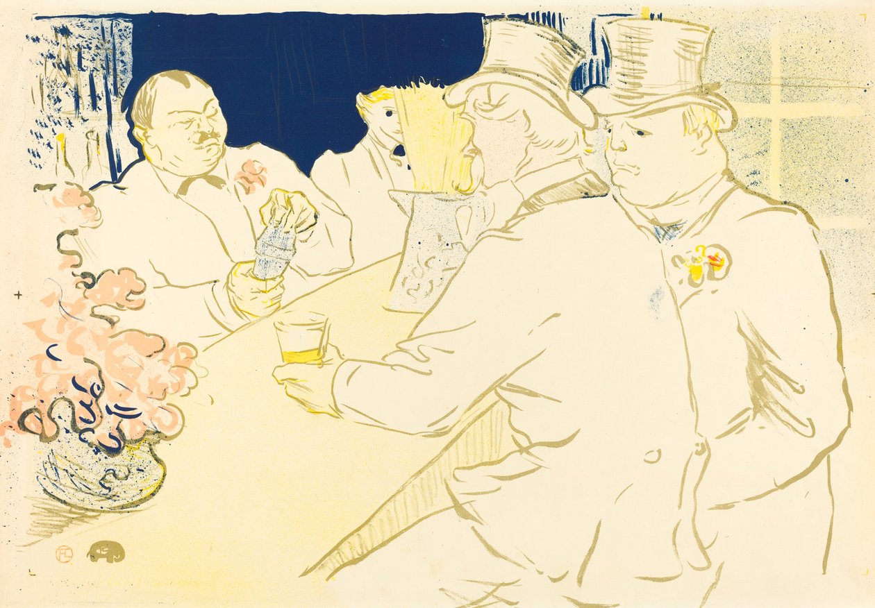 Bar irlandês e americano, rue Royale, 1896. de Henri de Toulouse Lautrec