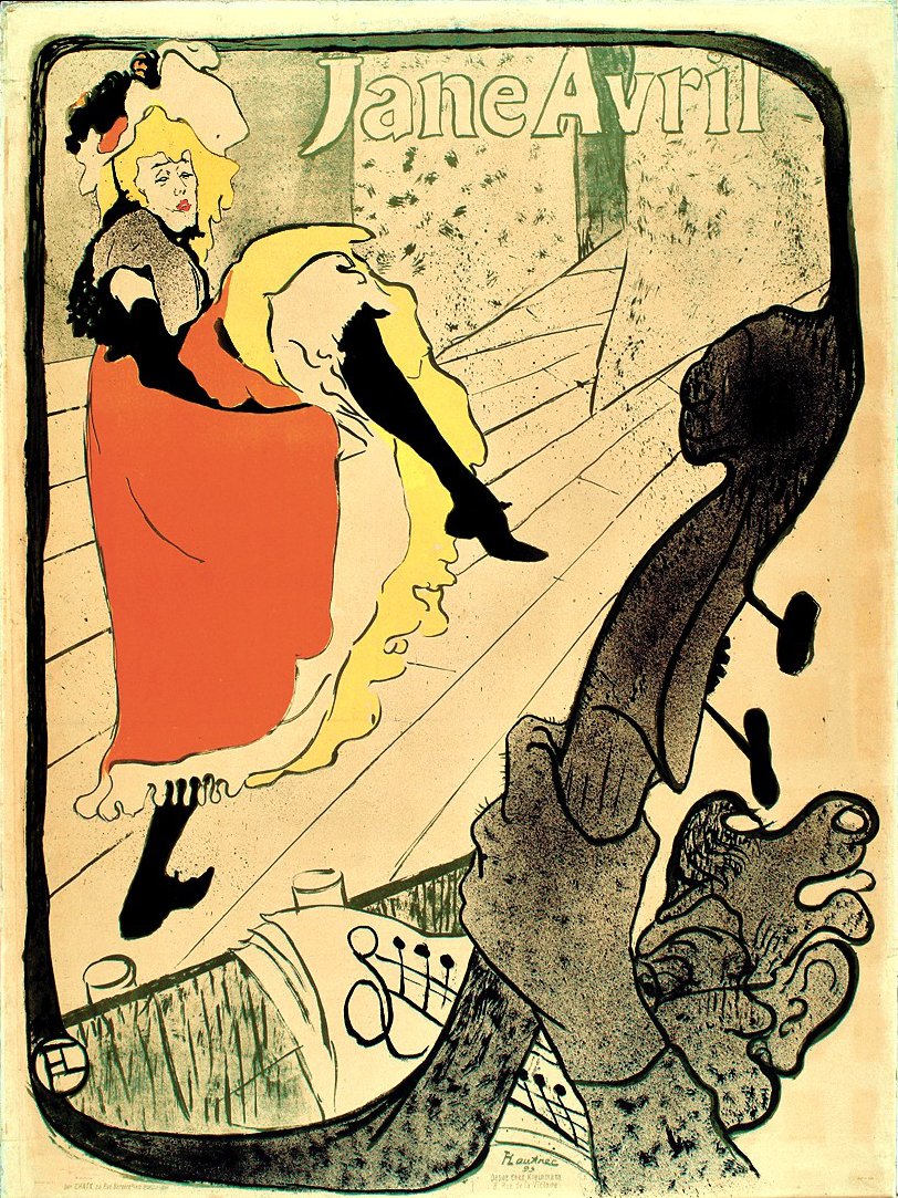 Jane Avril, 1893., 1893. de Henri de Toulouse Lautrec