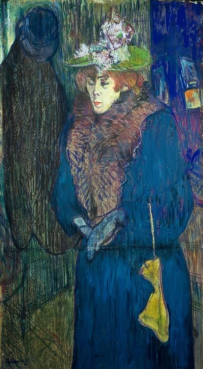 Jane Avril entrando no Moulin Rouge de Henri de Toulouse Lautrec