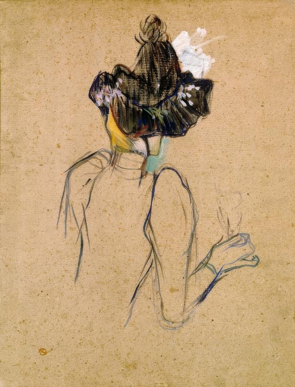 Jane Avril vista traseira de Henri de Toulouse Lautrec