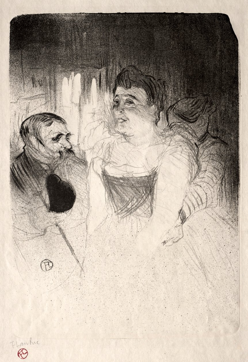 Judic in the Loge, 1894. de Henri de Toulouse Lautrec