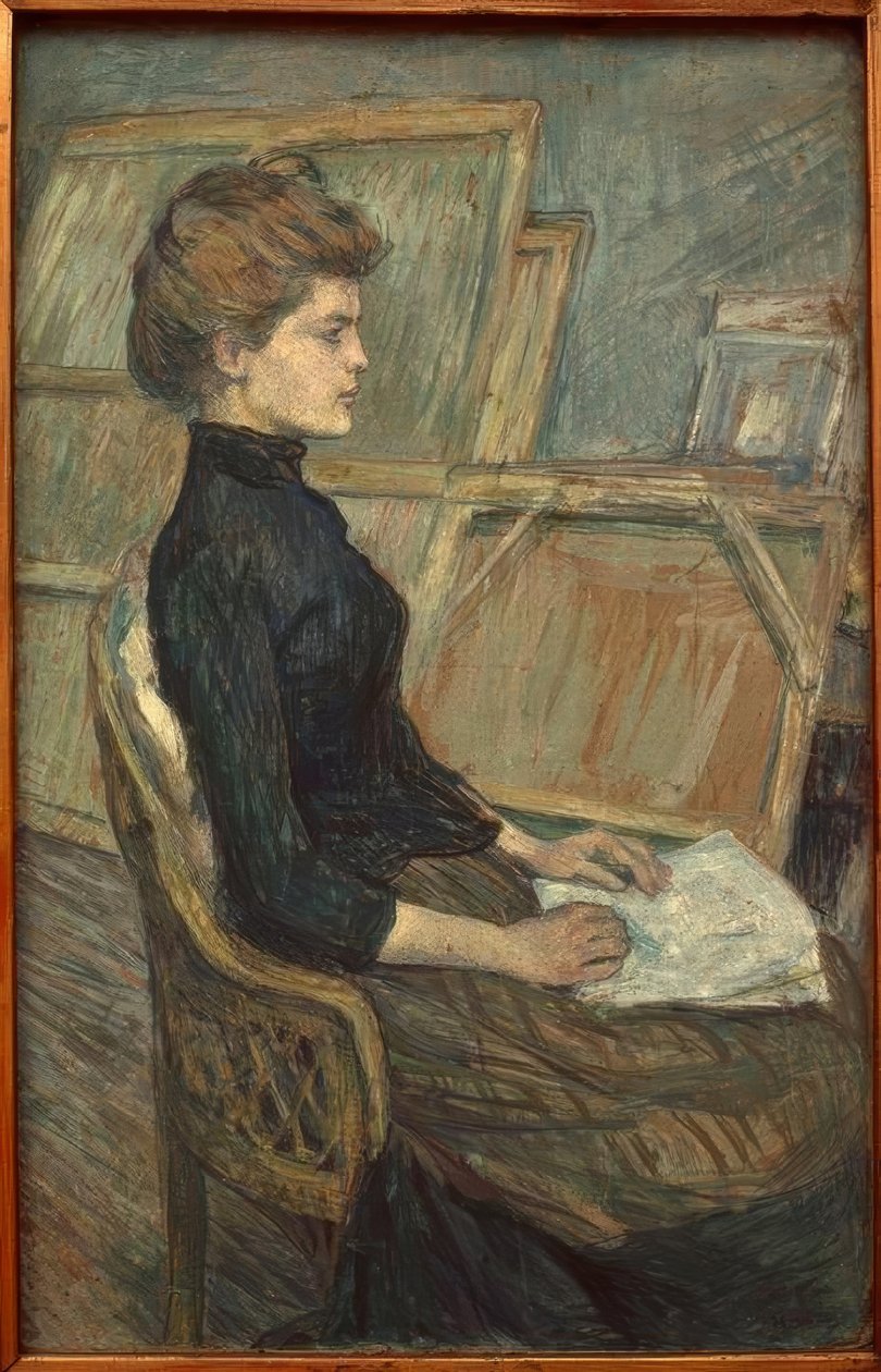 Moça no estúdio de Henri de Toulouse Lautrec