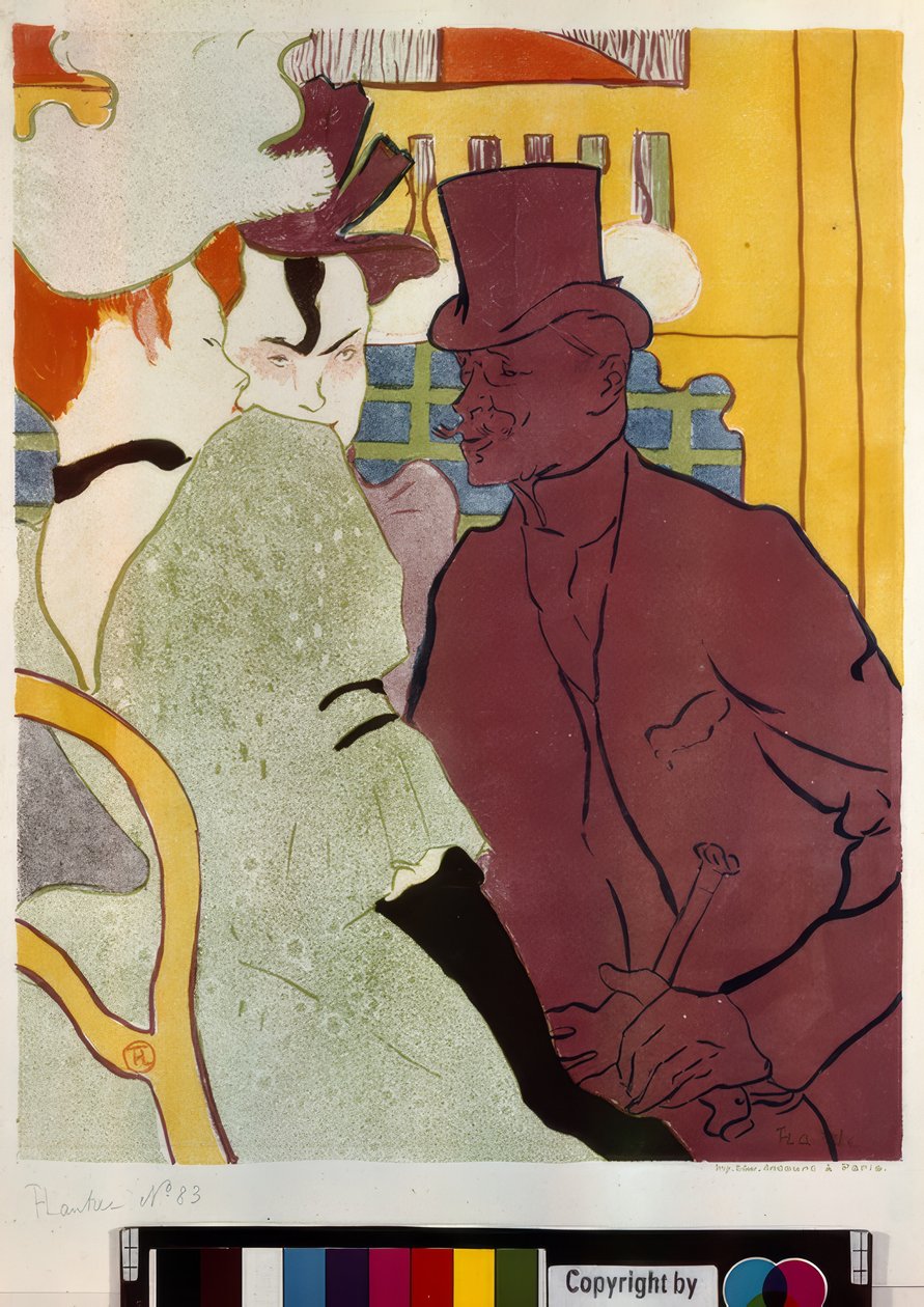 Inglês no Moulin Rouge de Henri de Toulouse Lautrec