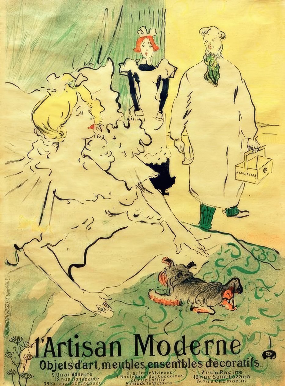 O artesão moderno de Henri de Toulouse Lautrec