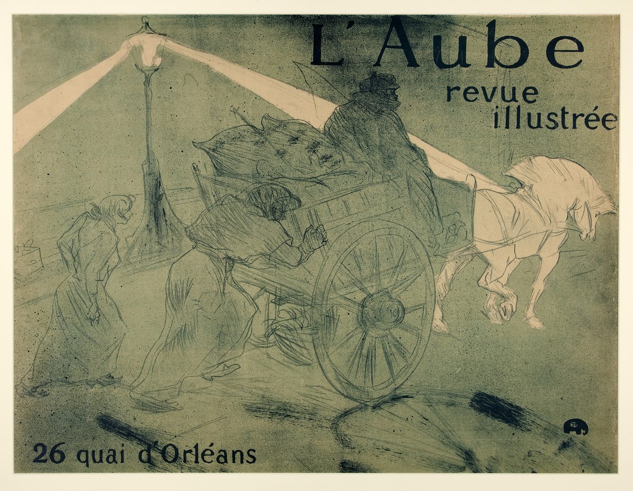 L&39;Aube, revista ilustrada, 26 quai d&39;Orléans, pub. 1896 de Henri de Toulouse Lautrec