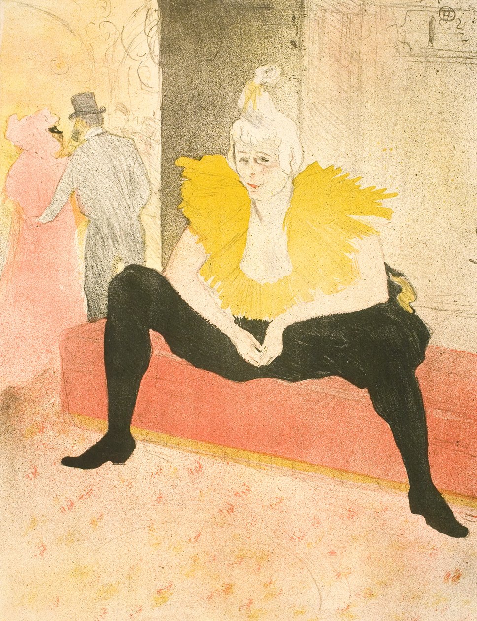 O Palhaço Sentado, Senhorita Cha-U-Kao de Henri de Toulouse Lautrec