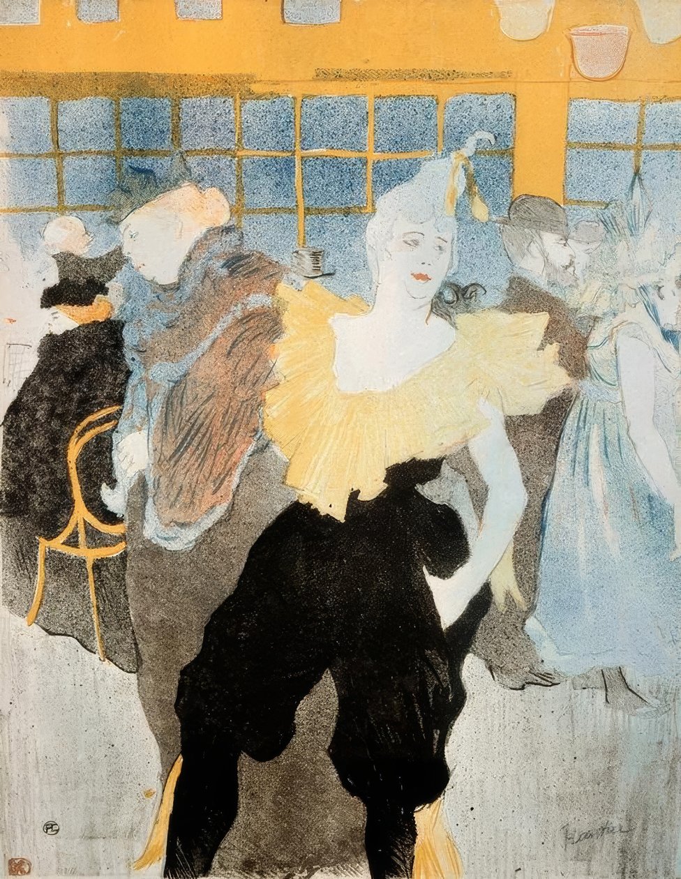 A palhaça no Moulin Rouge de Henri de Toulouse Lautrec