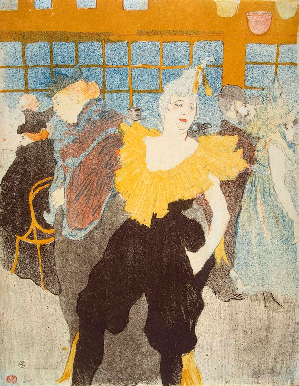 La Clownesse no Moulin Rouge, 1897. de Henri de Toulouse Lautrec