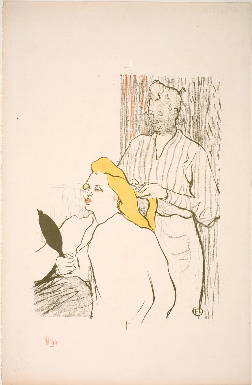 O penteado. Programa de Teatro Gratuito de Henri de Toulouse Lautrec