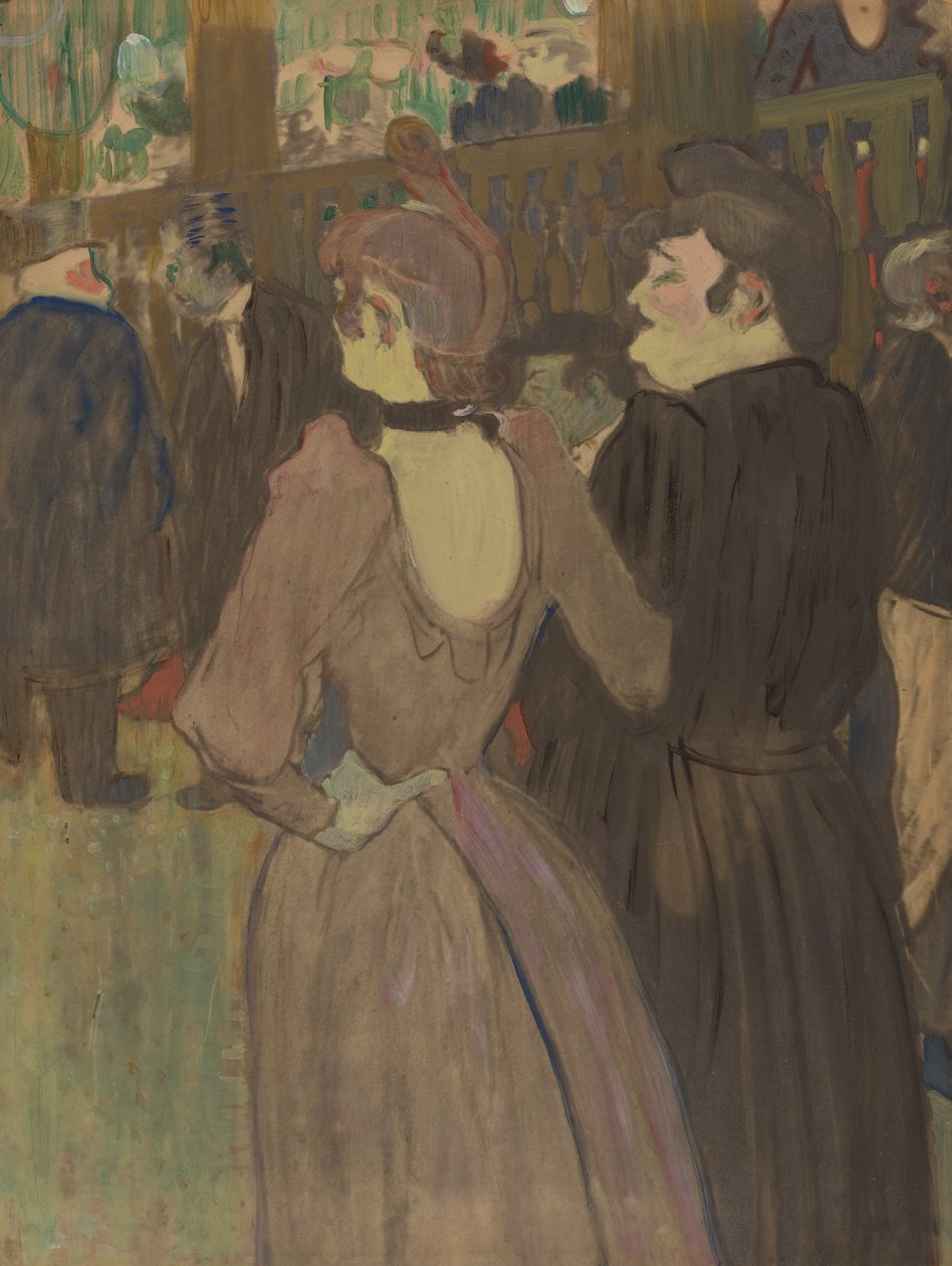 La Goulue e sua irmã, c. 1892. de Henri de Toulouse Lautrec