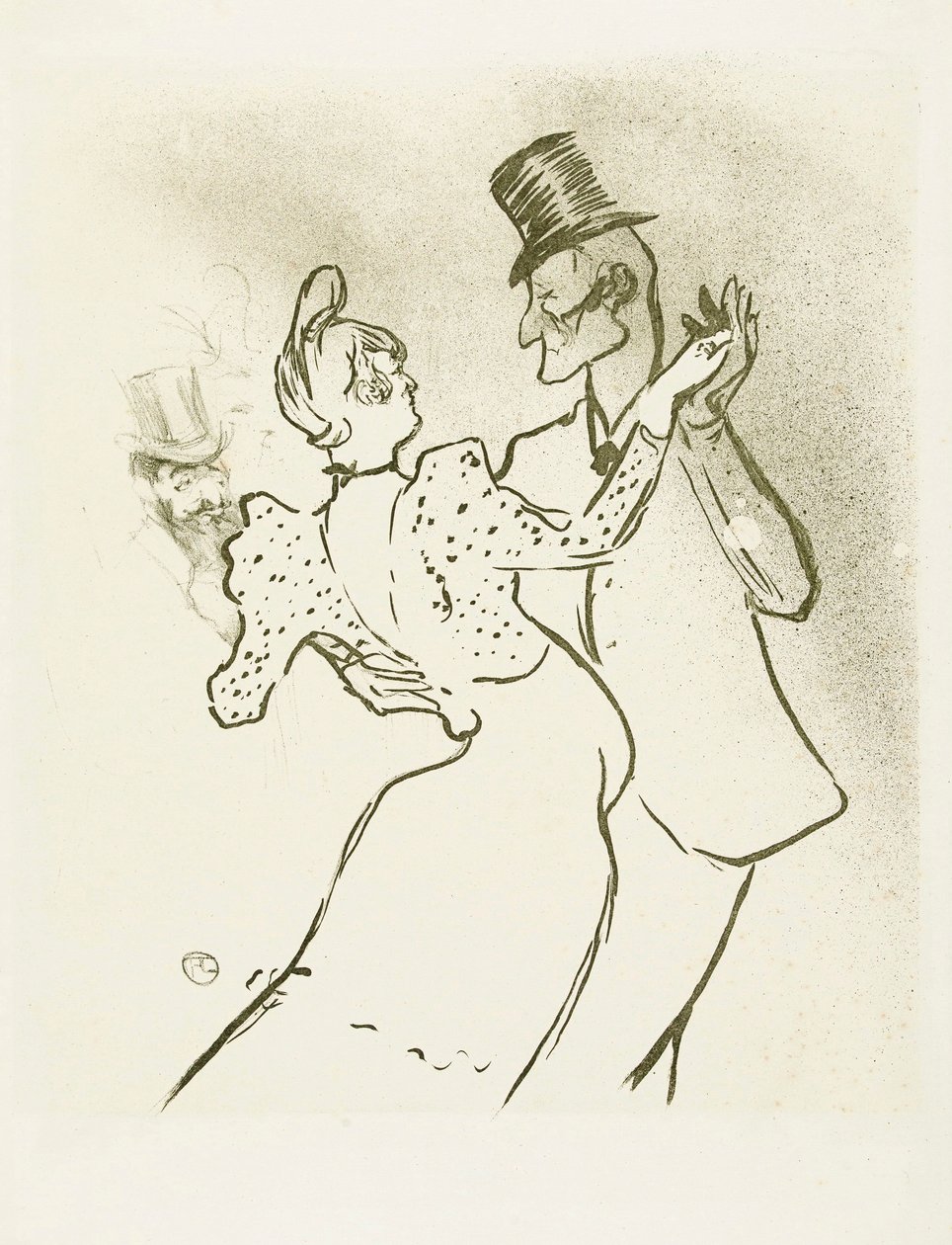 La Goulue e Valentin la Desossee. Cartaz de Toulouse-Lautrec. de Henri de Toulouse Lautrec